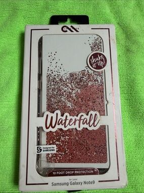 Samsung Galaxy Note9 Waterfall Glitter Case - Rose Gold